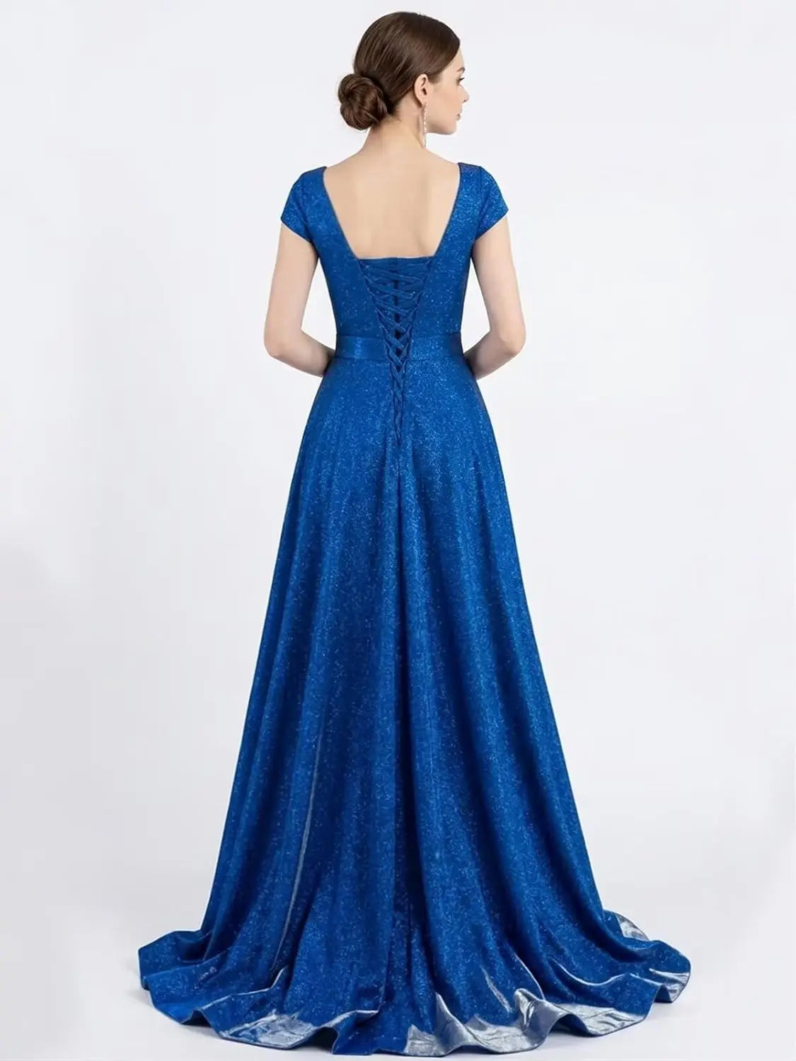 Prom Dresses Long for Women A Line with Pockets V Neck Formal Evening Ball Gown Elegant Dress Women for Wedding Party