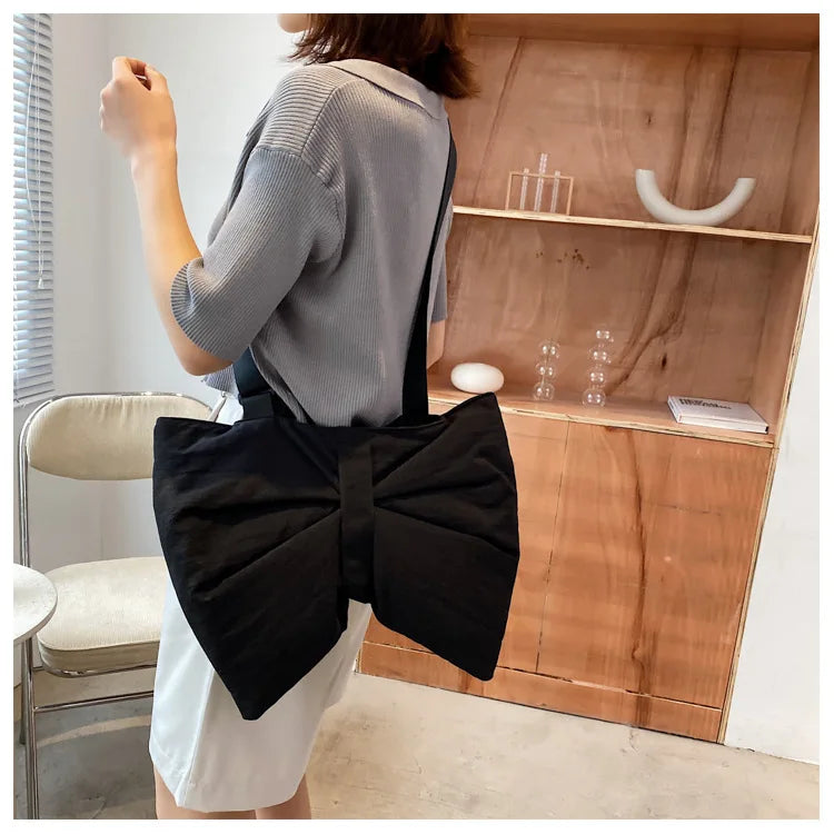 Soft Nylon Women's Portable Shoulder Bag Large Capacity Female Commute Crossbody Bags Simple Design Ladies Tote Purse Handbags