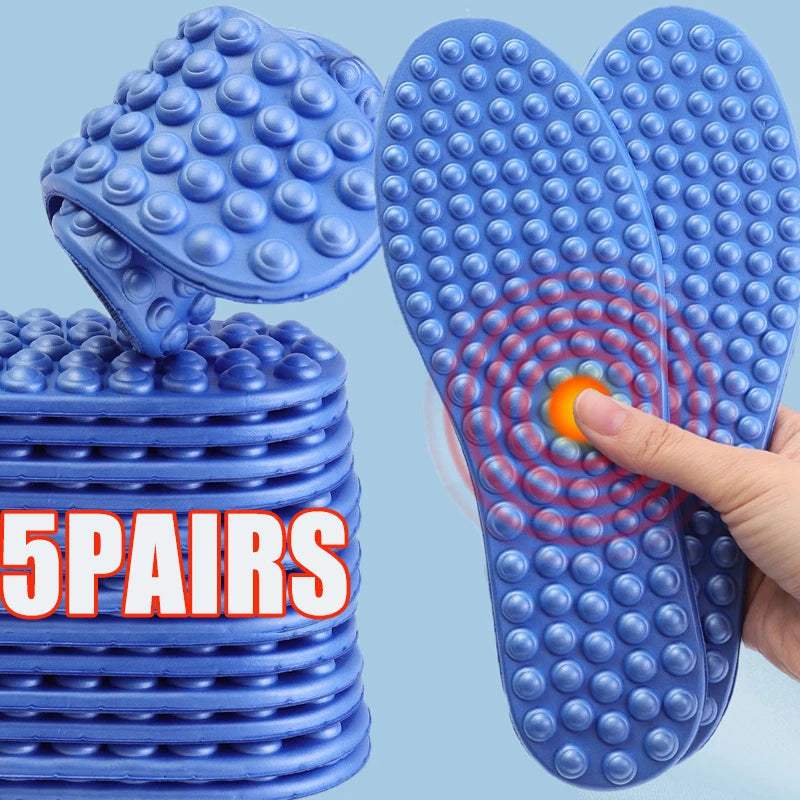 5D Massage Insole Full Palm Acupoint Massage Men's and Women's Foot Health Relieve Foot Fatigue Soft Sports Casual Shoes Sole