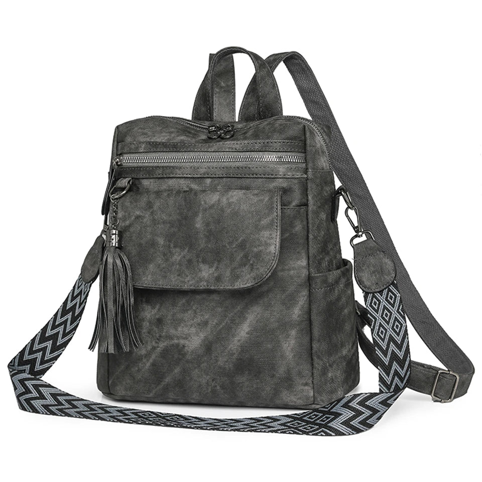 Ladies Daypacks Fashion Backpacks Women Big Travel Bagpack Large School Bags for Girls Solid Color Leather Rucksacks Female