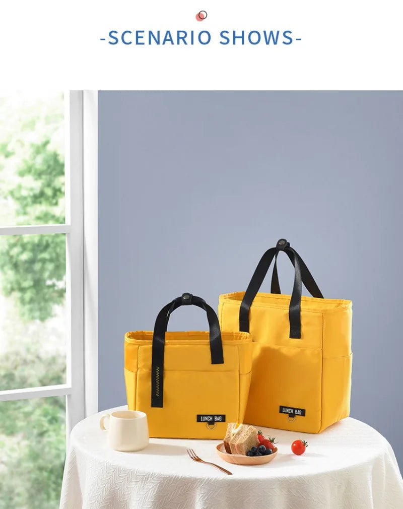 Insulated Lunch Bag for Women Men Kids, Portable Thermal Lunch Tote Bag, Reusable Lunch Box Bag for Work School Picnic Outdoor