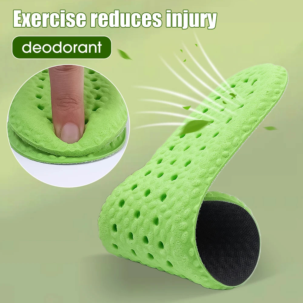 Soft Massage Insoles Women Men Breathable Arch Support Shoes Sole Pads Unisex Deodorant Memory Sponge Sports Feets Cares Inserts