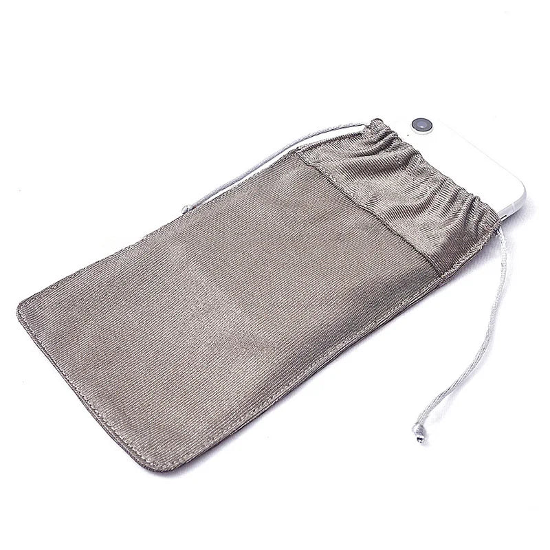Anti-Hacking Tracking RFID Faraday Bag Phone Drawstring Pouch RF Signal Blocker Shield EMF Radiation Protection Car Key FOB Bag
