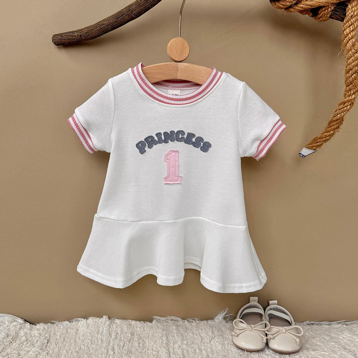 Summer New Children's Clothing Fashion Simple Dress Korean Version Girls Casual Dresse Suitable for babies aged 6 months to 3 Y