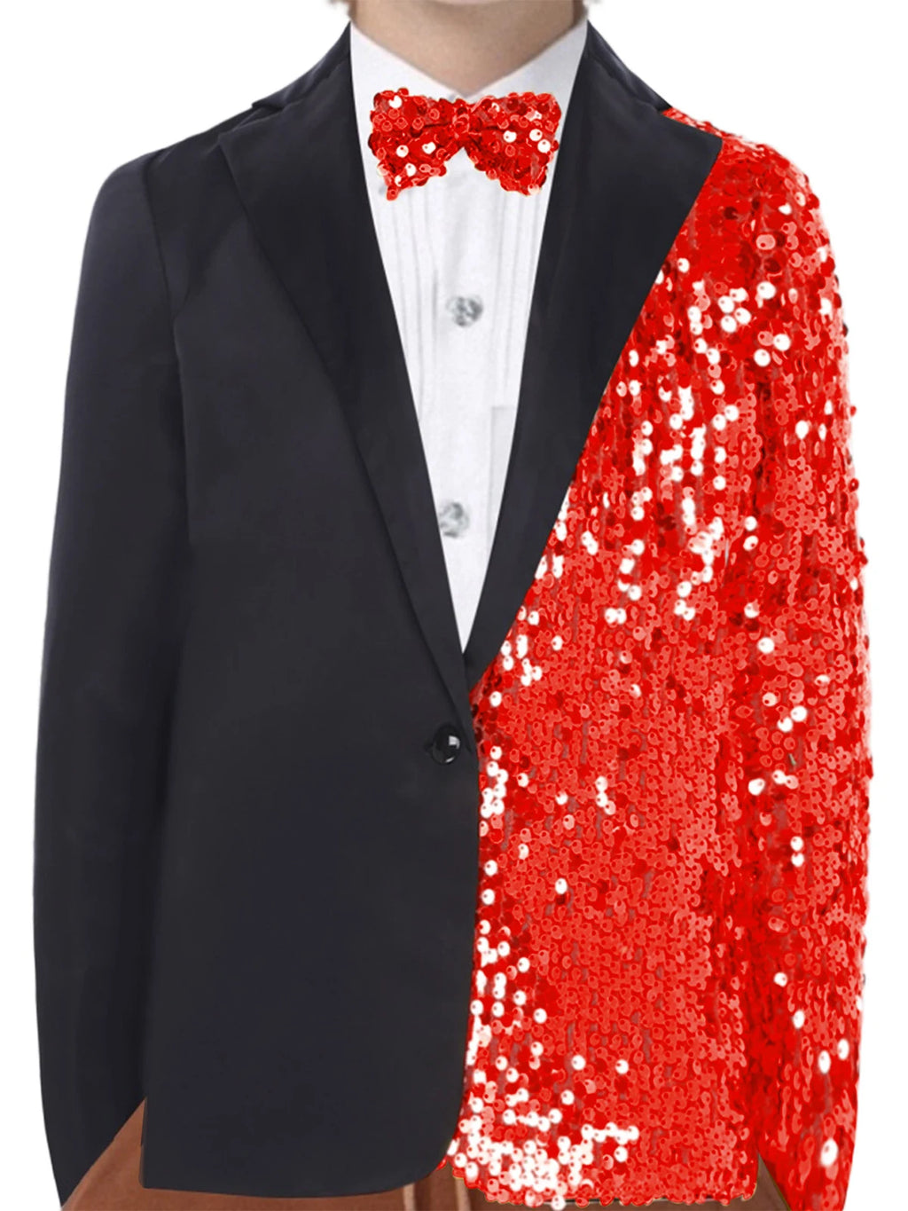 Kids Boys Sparkly Gentlemen Suits Jackets Formal Dress Blazer Sequin Blazer Coat Jacket Children Wedding Banquet Party Outfit