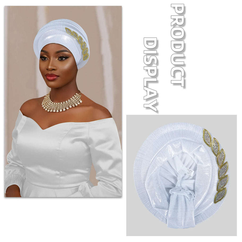 Ready African Auto Gele Headtie Women's Turban Cap Nigeria Wedding Geles Muslim Head Wraps Bonnet Turbante Mujer 2026 New