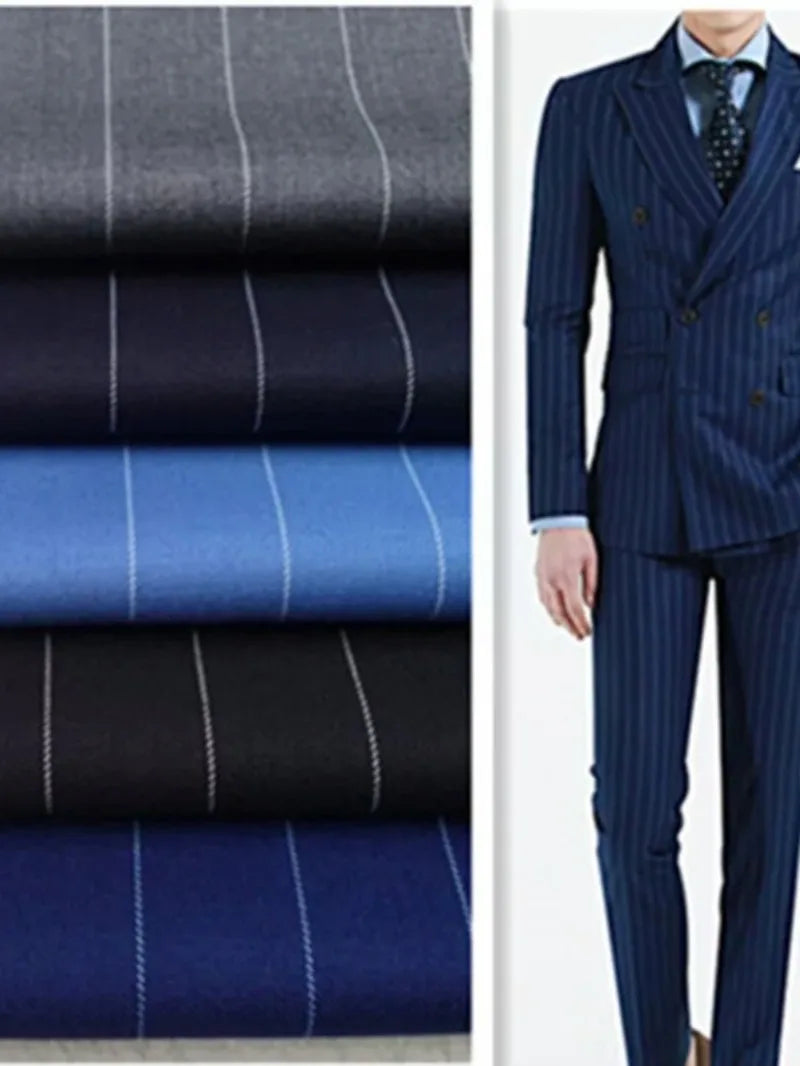 50cm Spring fashion Stripe Suit Fabric Atiku Fabric for Men High Quality Men's jacket Fabrics  Business  fabric Set sewing