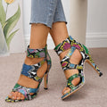 Women High Heels Sandals 2025 New Summer Stilettos Ankle Buckle Strap Sandals Ladies Casual Pumps Sexy Wedding Shoes Bride