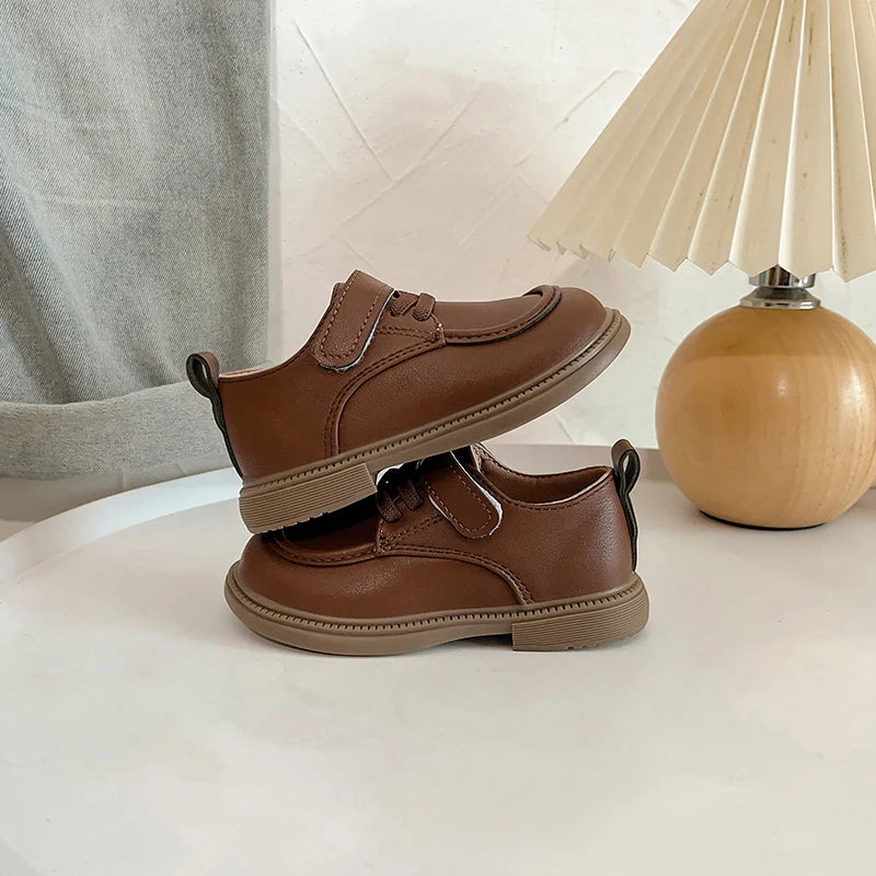 Boys Leather Shoes Kids School Performance Shoes Comfortable British Style Children Birthday Party Shoes 2025 Spring Autumn New