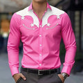 Men's Floral Casual Shirt, Western-Style Patterned Long-Sleeved Shirt for Spring And Autumn Men's Spring Clothes Spring Clothes