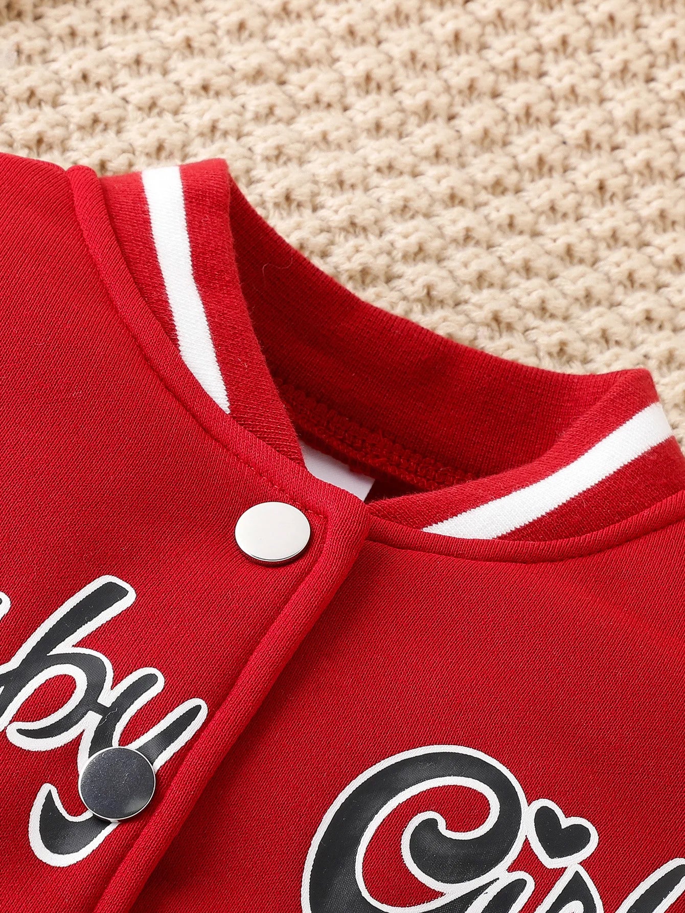 Kid Girl Cute Outfit Two Piece Set Children Casual Dress Baseball Jacket Coat Top Embroidered Letters Pleated Skirt Sporty Style