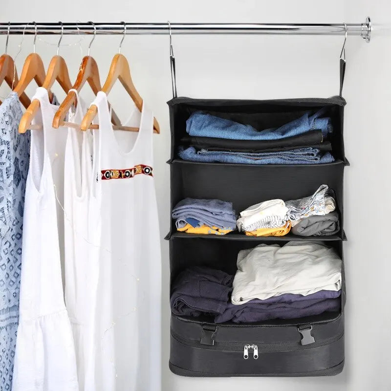 1 Set Housewares Luggage Travel Organizer Travel Essentials Hanging Packing Cubes Hanging Shelves Laundry Storage Compartment