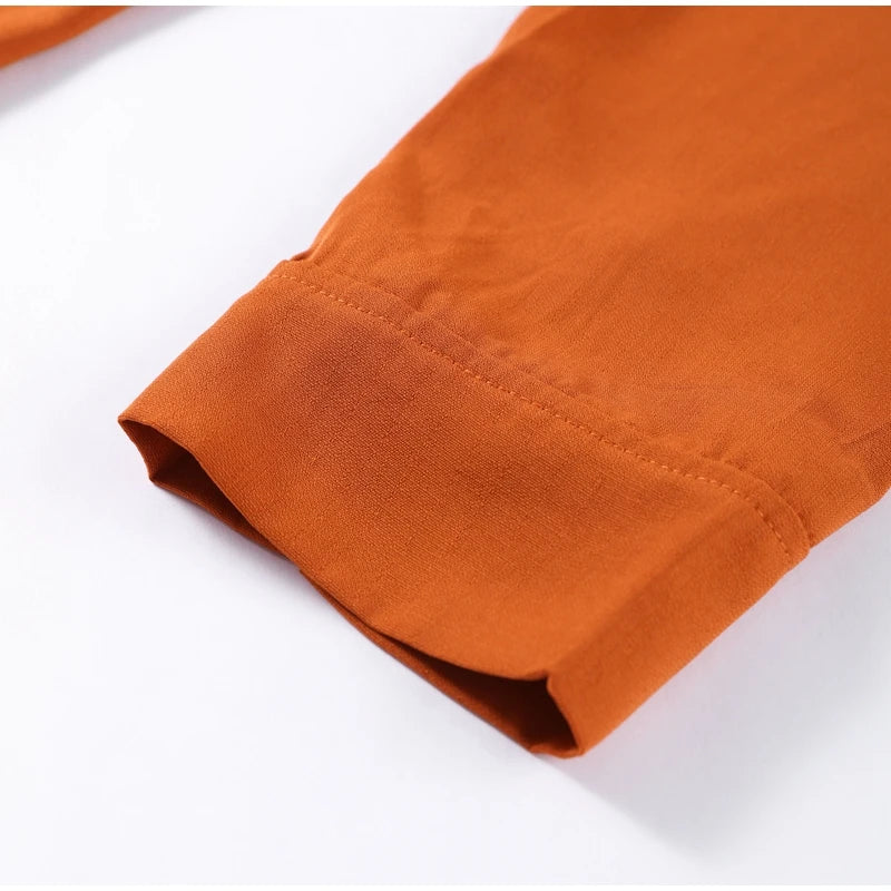 Shirt Trousers 2 Pieces Set For Women Solid Turn Down Collar Long Sleeves Single Breasted Top Lace Up Pants 2025 Ladies Outfits