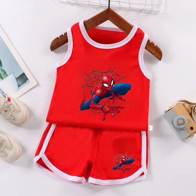 Boys Summer Basketball Set Quick Dry Vest & Shorts Kids Sportswear