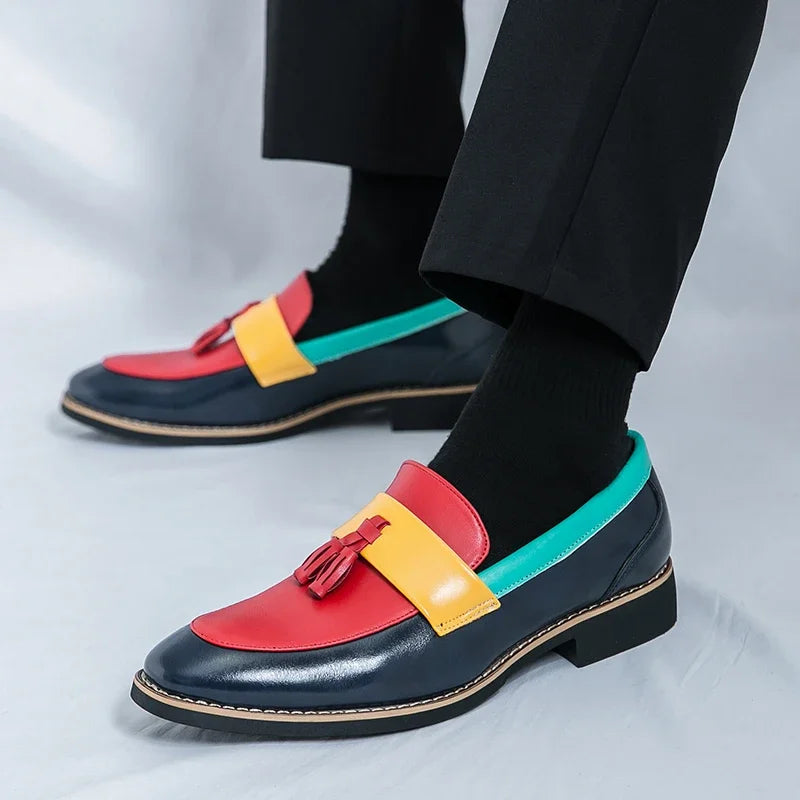 leather shoes Men's color increase thick-soled men Casual sneakers new non-slip business casual dress shoes work men's shoes
