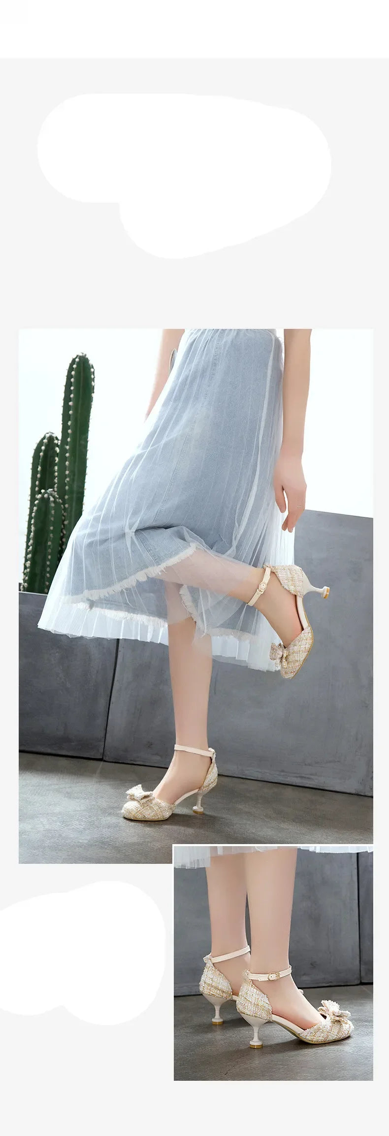 Girls High Heels Princess Shoe  Kids Thin Heel Sandals Kids Wedding Shoe