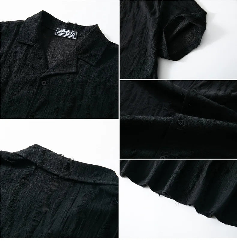 2026 Men's Summer Shirts Top Solid Turn-Down Collar Short Sleeve Shirt for Men Loose Half Sleeved Non Ironing T-shirt Male New
