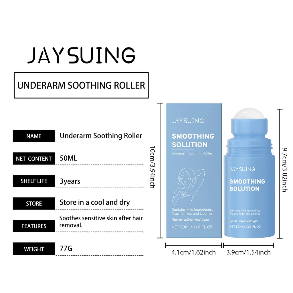 Underarm After Shave Soothing Roller Moisturizing Relieve Armpit Skin Pain Discomfort Reduce Redness Improve Dullness Quick-Dry