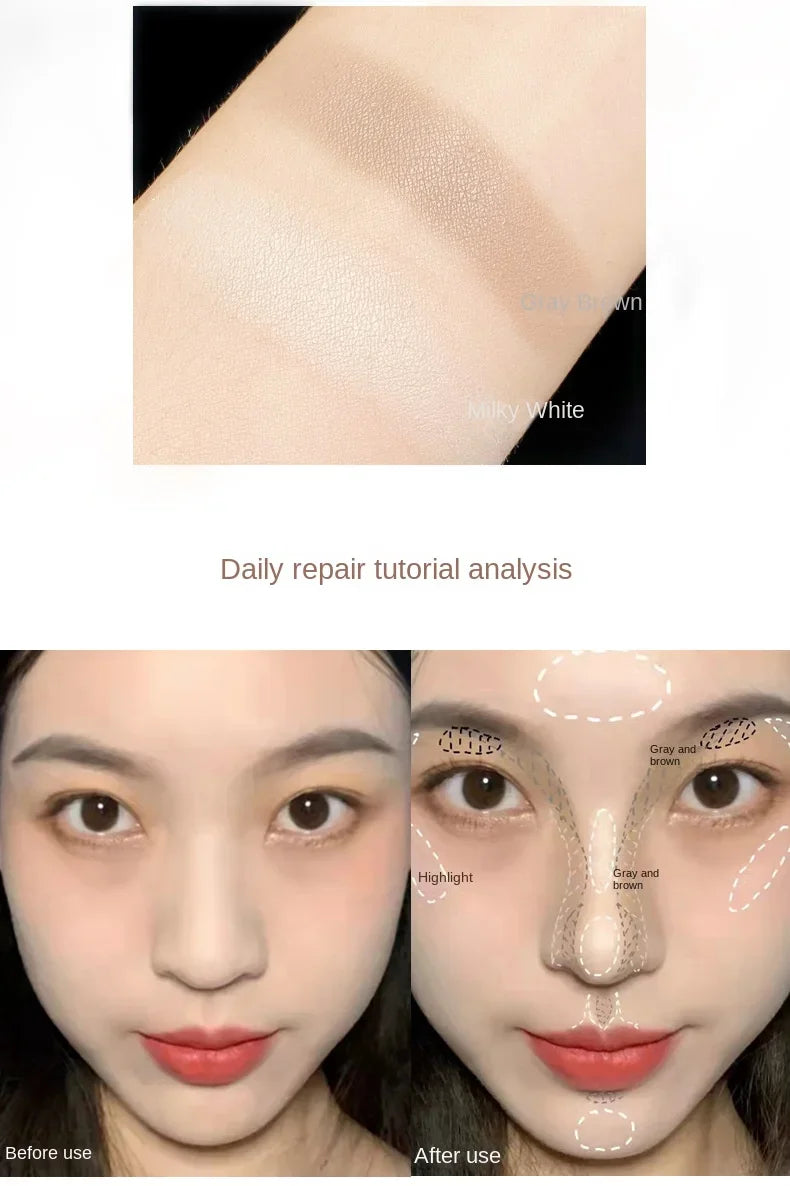 Xixi Contouring Matte Highlight Make Up Face Body Sculptor Shading Bronzer Contour Powder Palette Shadows Cosmetics Cute Makeup