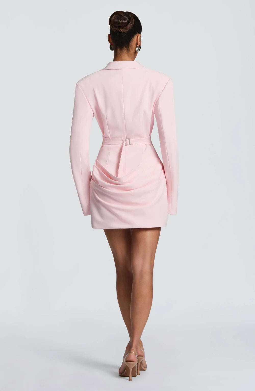 Casual Pleated Sexy Dress Women 2026 Business Elegant Party Dress Blazer Long Sleeves Bodycon Mini Autumn Winter Dress Vestidos