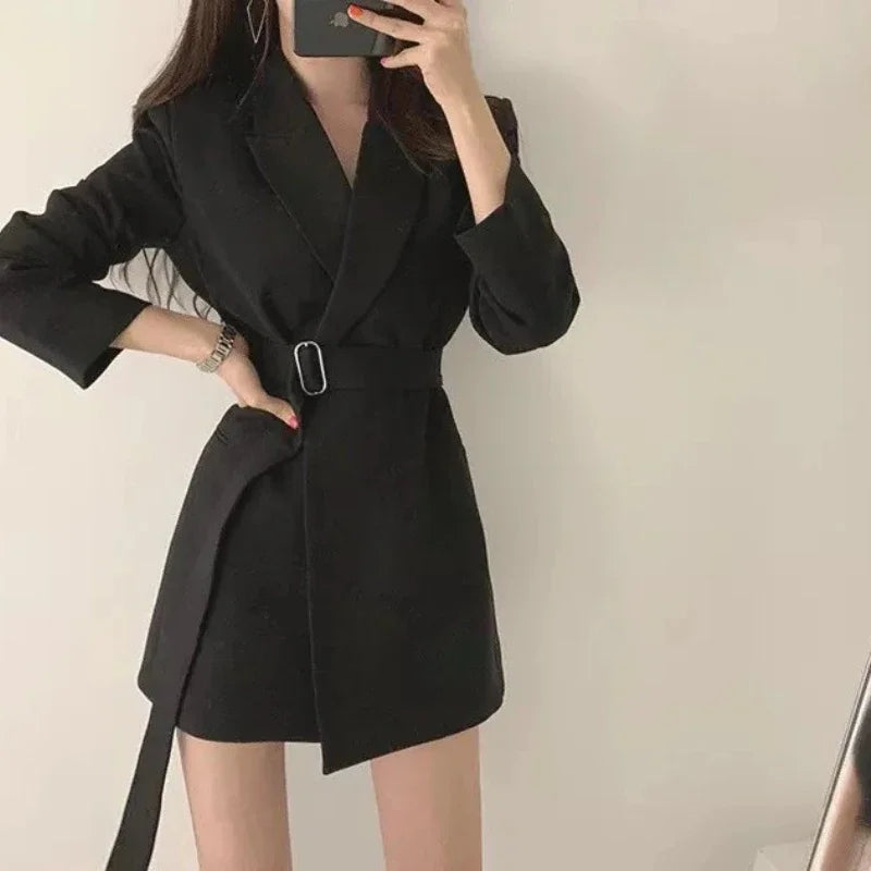 Women's Blazers New in Outer wears New in Casual Temperament High Quality Jacket Ladies Tops White Official Blazer Women