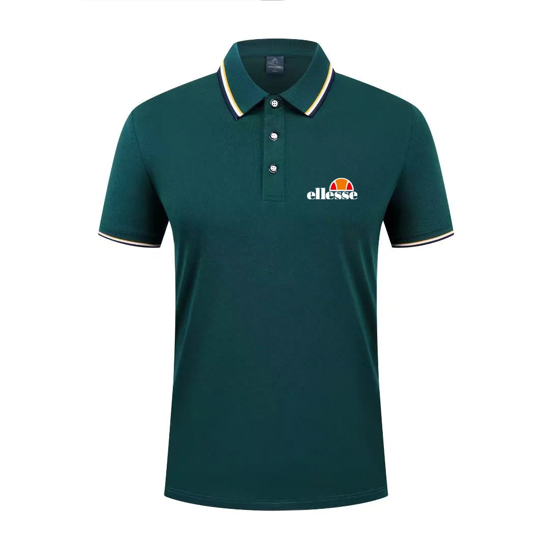 Golf men's collar knitted polo shirt, business casual men's short sleeved summer new clothing