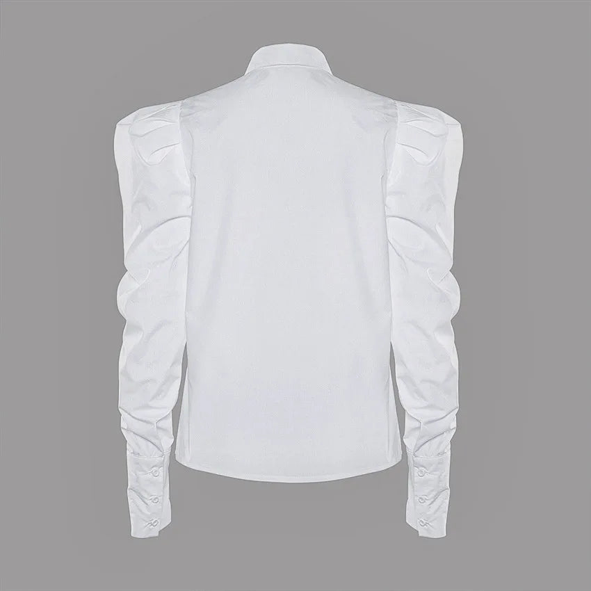 blusas 2022 summer Top female women shirts Women's white shirt Blouses tops puff Long sleeve Chic woman blouse vetement femme
