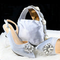 doershow African Wedding fashion Shoes and Bag Set green Italian Shoes with Matching Bags Nigerian Women party! SZX1-6
