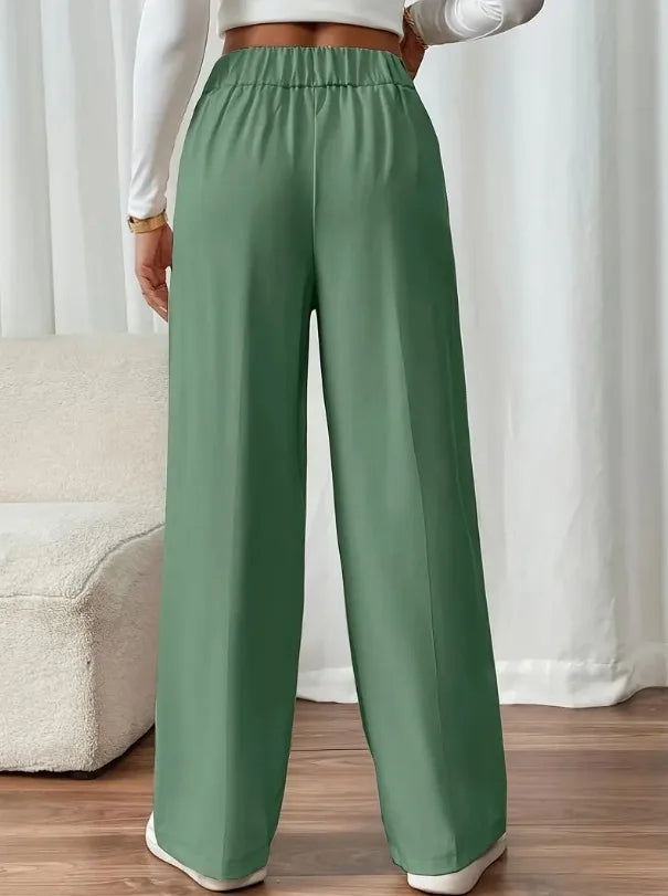 Women's Trousers Casual High-waisted Trousers Loose Temperament Versatile Office Female Straight Long Pants 2025