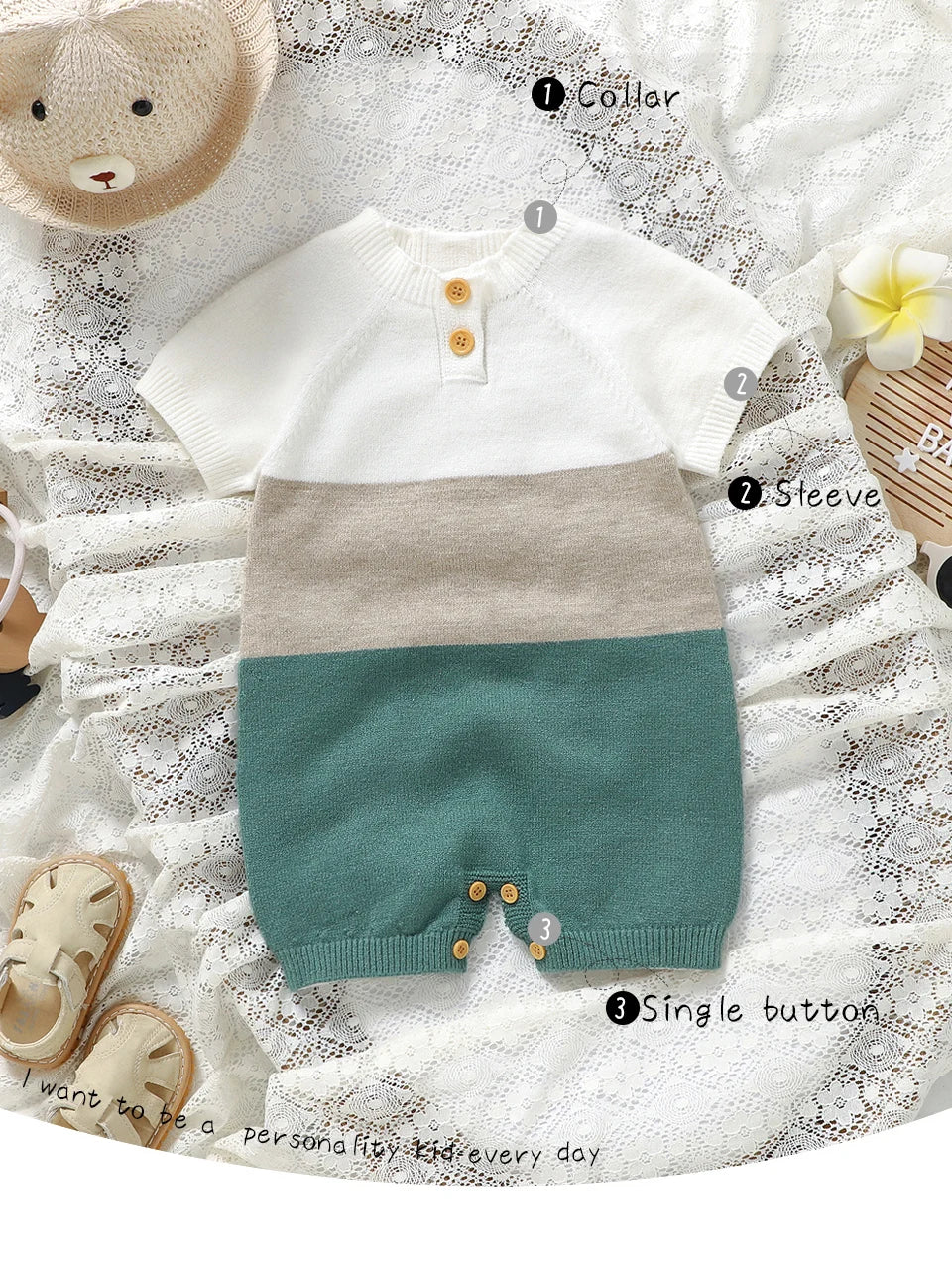 Summer Infant Baby Boys Rompers Short Sleeves Knitting Newborn Casual Outwear Jumpsuits Clothes Toddler Children Playsuits 0-18m
