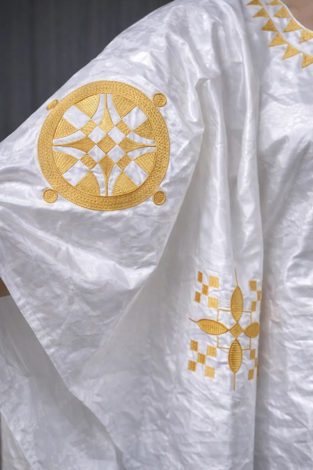 White And Gold African Women Bazin Riche Boubou Dress Original Nigeria Basin Rich Wedding Party Dashiki Gown Shining Robe