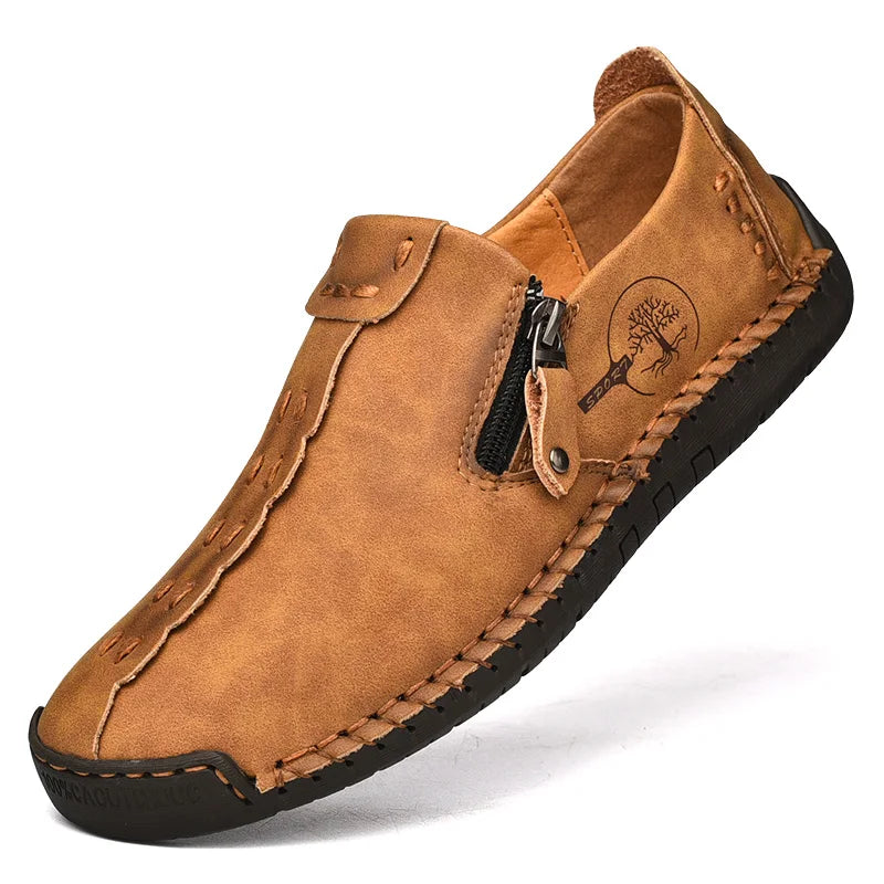 Men Casual Leather Shoes Comfortable Anti-slip Flat Shoes Soft Leather Shoes Hot Sales Free Delivery of Men Shoes In Large Size