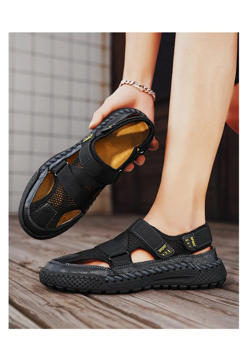 Men Summer Sandal Outdoor Casual Sandals for Men 2024 New Comfortable Trekking Hiking Sandals Beach Sandals Breathable Shoes