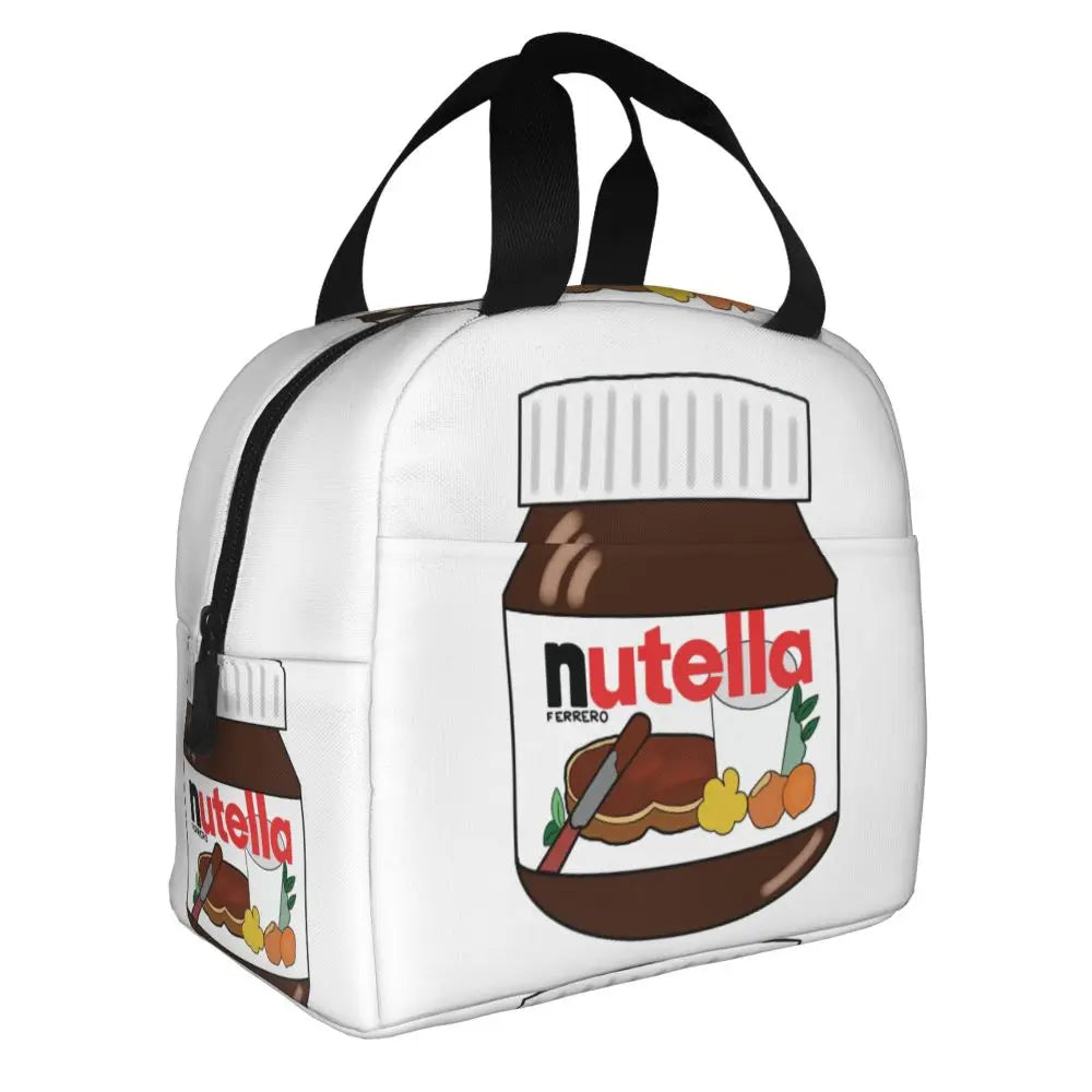 Custom Italy Nutellas Thermal Insulated Lunch Bag Women Portable Lunch Container for Outdoor Picnic Storage Food Box