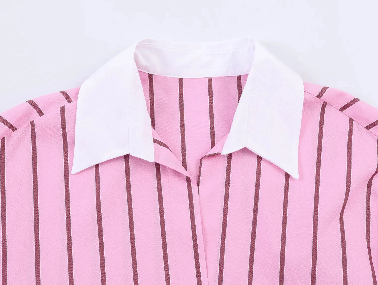 Women Blouses Tops Spring New Fashion Color Blocking Elegant Women's Shirts Tops Chic Street Single-breasted Tops