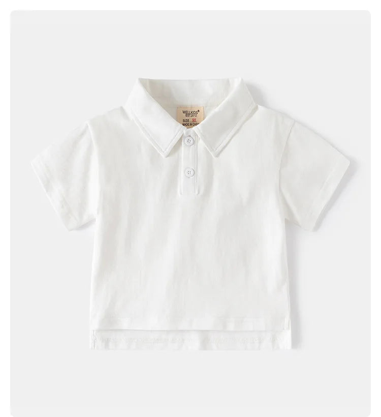 Toddler Boys Polo T-shirts Kids Tops Tees Summer Children's Clothes Cotton Blend