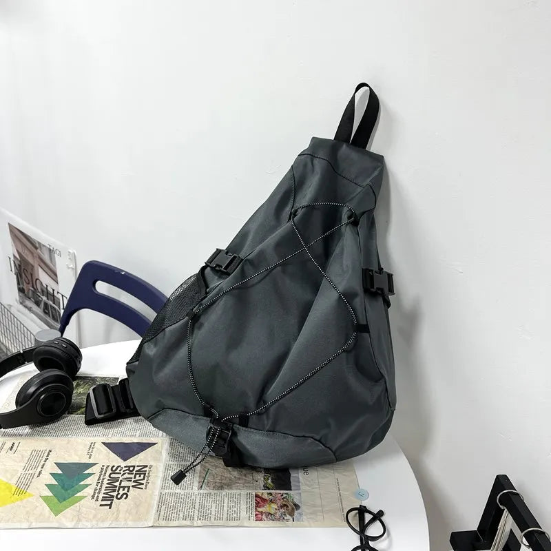 Large Capacity Storage Crossbody Bags for Men High Quality Nylon Chest Bag Hip Hop Shoulder Bag Male Fashion Big Backpacks