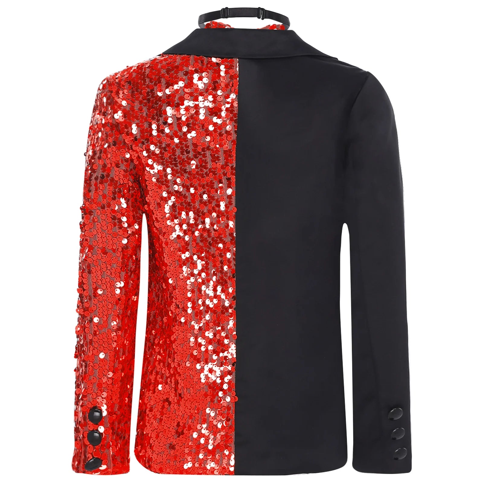 Kids Boys Sparkly Gentlemen Suits Jackets Formal Dress Blazer Sequin Blazer Coat Jacket Children Wedding Banquet Party Outfit