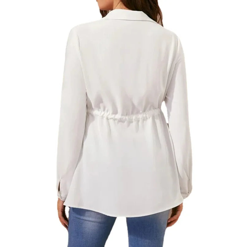Maternity Clothes Pure Color Loose Breathable Comfort Shirt Elegant  Simple Stylish Top for Pregnant Women Blouse