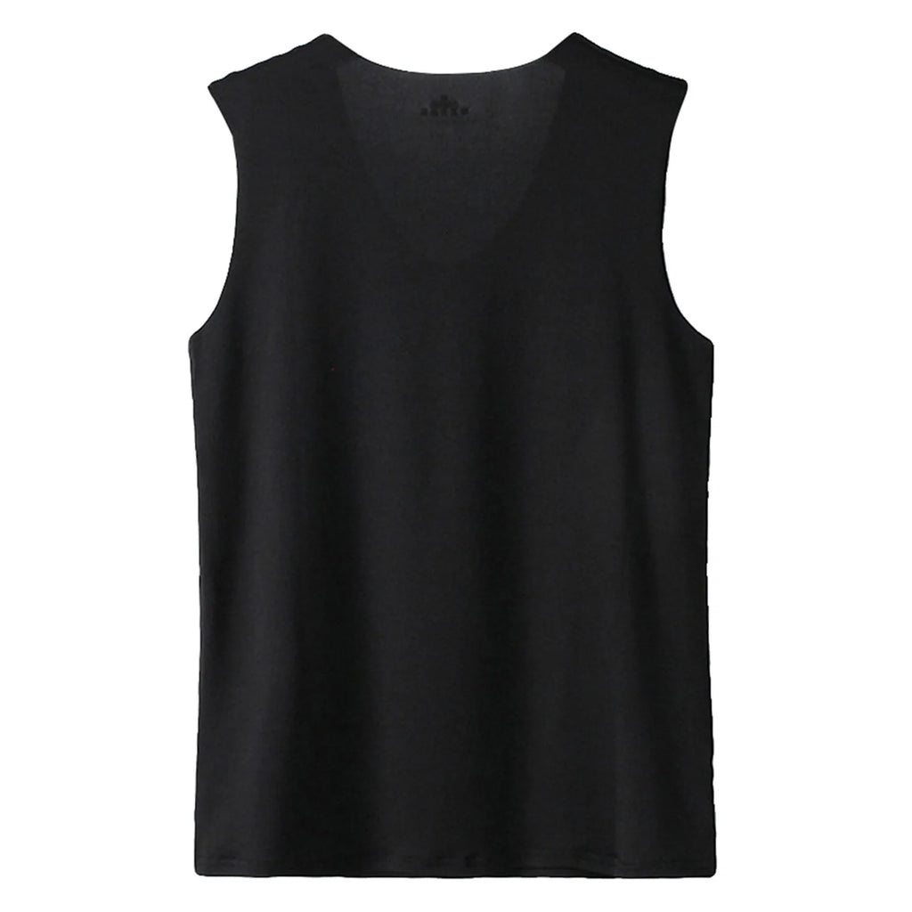 Men'S Top Men'S Summer Multi Color Sleeveless Vest Men'S Summer Ice Silk Traceless Thin Breathable Color V-Neck Sleeveless Top