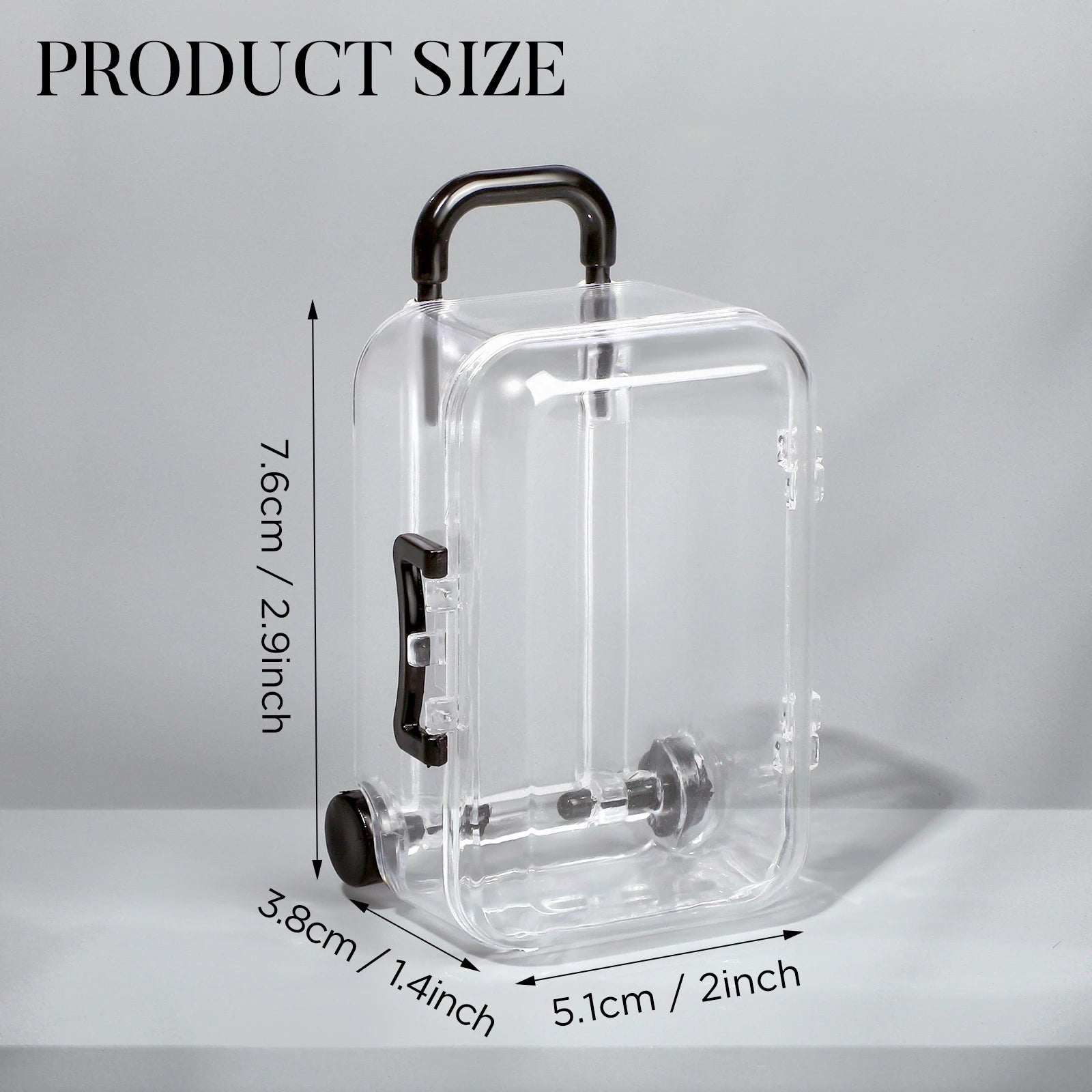 Mini Luggage Storage Box Cute Clear Suitcase Candy Box Creative Wedding Candy Box Small Trolley Case Jewellery Organiser