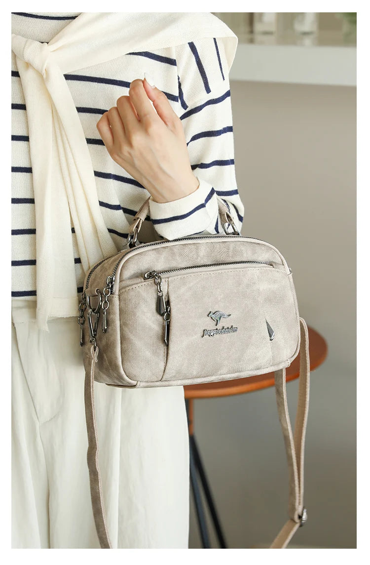 New Women Bags Trend nylon Messenger Handbag Multiple pockets Crossbody Bags Ladies High Quality Shoulder Bag Purses for Womens