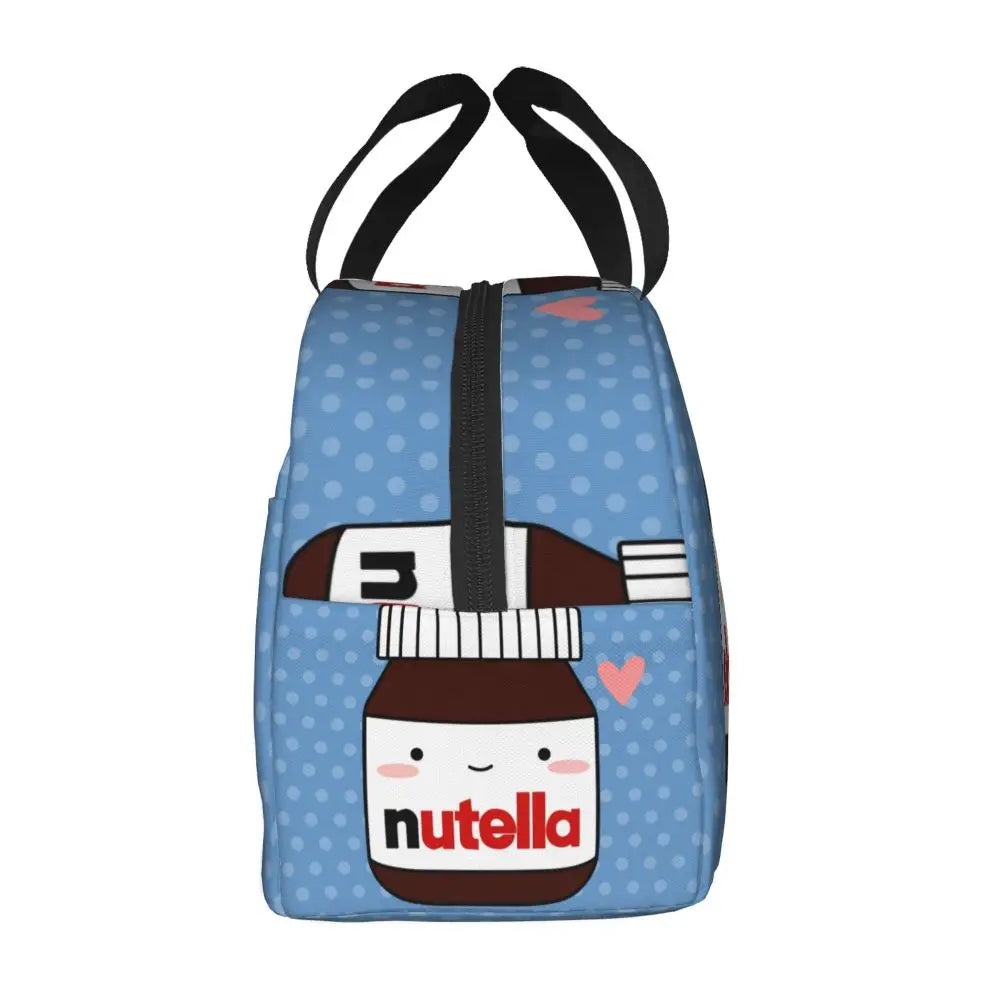 Custom Italy Nutellas Thermal Insulated Lunch Bag Women Portable Lunch Container for Outdoor Picnic Storage Food Box