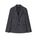 NLZGMSJ Office Lady Chic Women Blazer Suits Long Sleeve Buttons Blazer High Waist Wide Leg Pants Fashion 2-piece Set