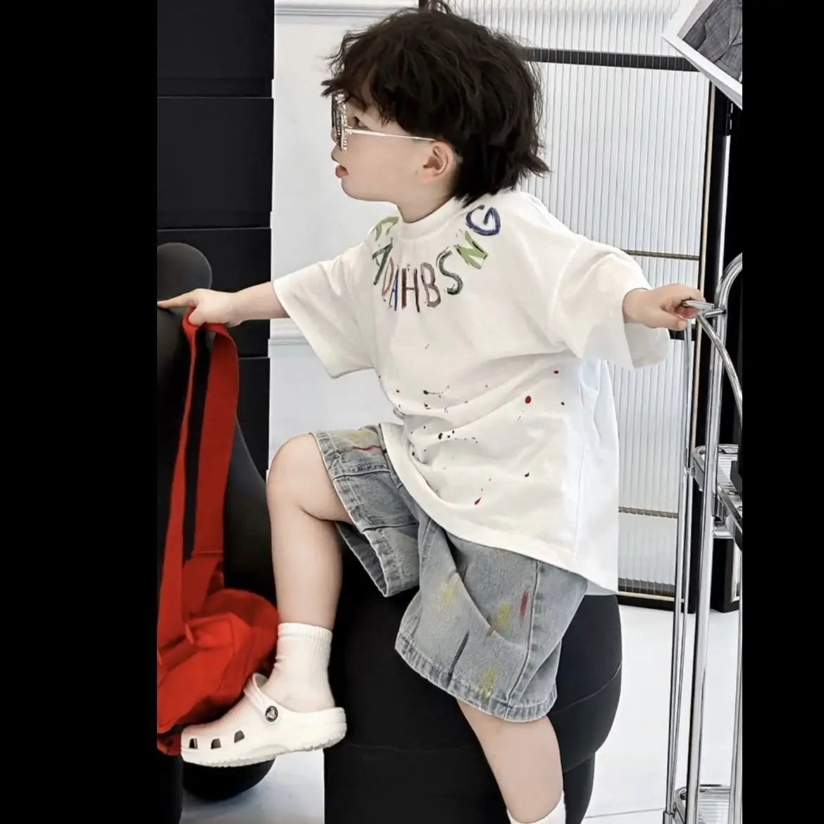Baby Boys Summer Sportswear.Suit 2025 New Children Streetwear kid Boy Short Sleeve T Shirt + Denim Shorts 2PCS Set Outfits 2-10Y