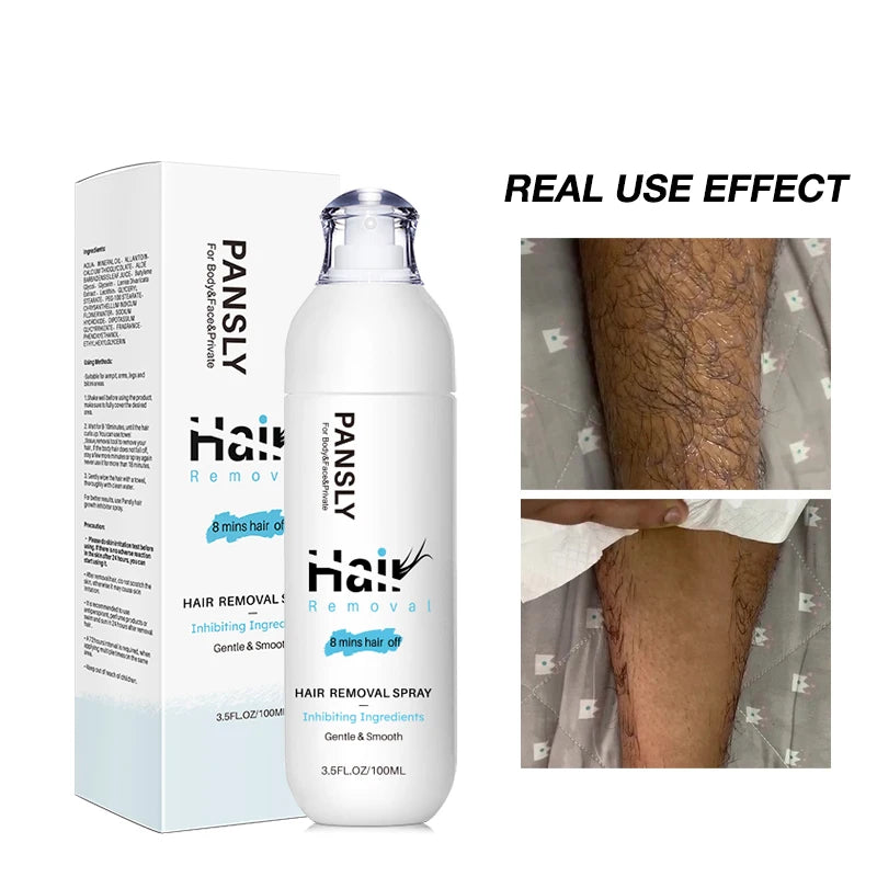 100ML Hair Removal Spray Intimate/Private Pubic And Bikini Area Painless Depilatory Inhibits Hair Growth Skin Silky Smooth