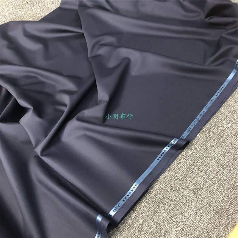80% Suit Fabric Worsted Wool Suit Pants High Quality Men's Fabrics Classic Navy Blue Gray Black Atiku Fabric for Men By Meter