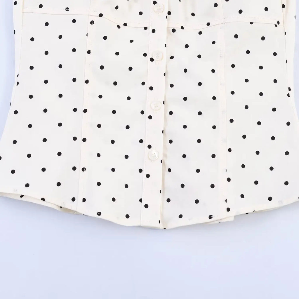 Women Sexy V-Neck Single Breasted Crop Shirts 2026 Summer Female Chic Bow Lace-Up Puff Sleeve Slim Shirts Y2K Girl Cute Shirt