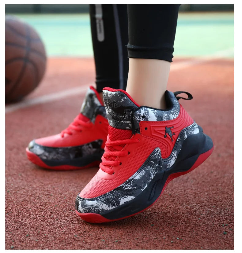 Children's Basketball Shoes for Boys Kids Sneakers Outdoor Non-slip Sports Running Child Girls Basket Trainer Shoes Walking Shoe