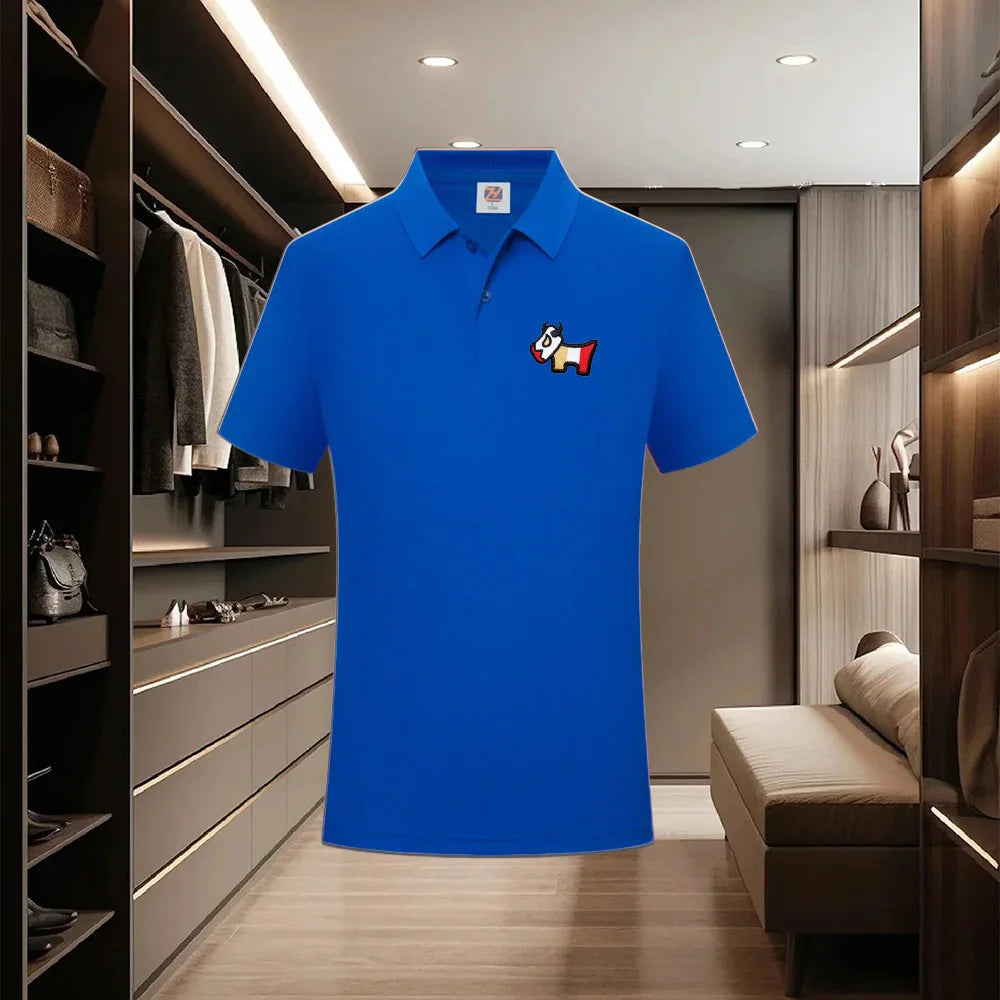 Men's collar polo shirt, casual business fashion, slim fit polo shirt, new summer 2026 collection